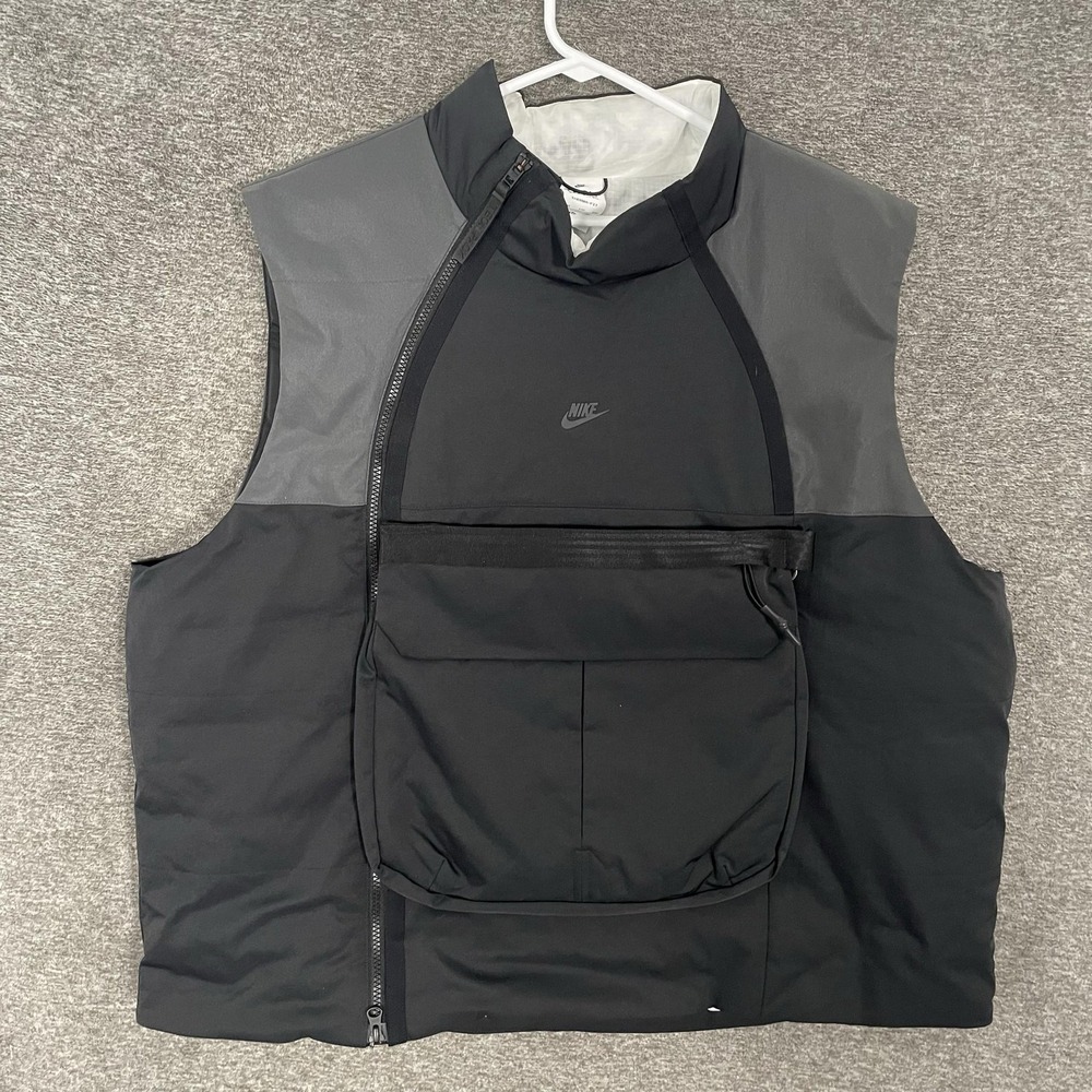 Nike‎ Tech Pack Therma-FIT Vest Mens 2XL Black Colorblock Insulated DD6886-010